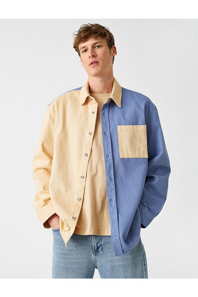 Koton Színes Blocked Oversize ing
