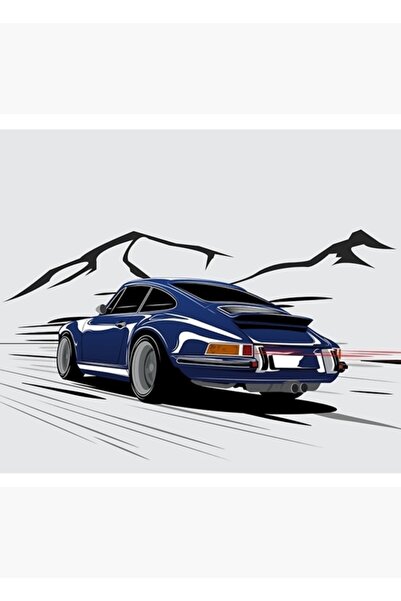 Universal Διακοσμητική Ξύλινη Αφίσα Τραπεζιού Porsche 911