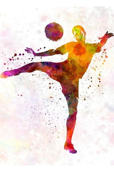 Universal Poster decorativ din lemn cu fotbalist 07