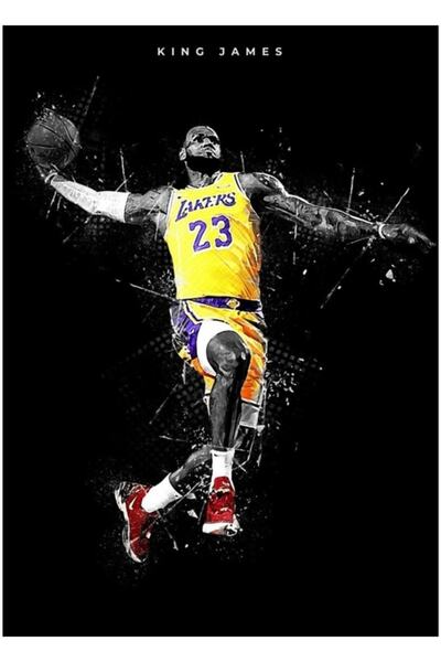Universal Lebron James Los Angeles Basketbol Baskısı, Spor Duvar Poster Tablo...