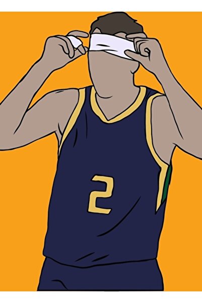 Universal Bandă decorativă din lemn cu tablou Joe Ingles