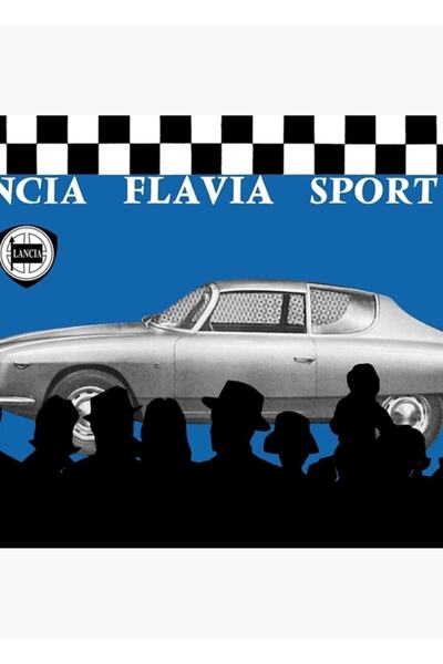 Universal Poster decorativ din lemn Lancia Flavia Sport
