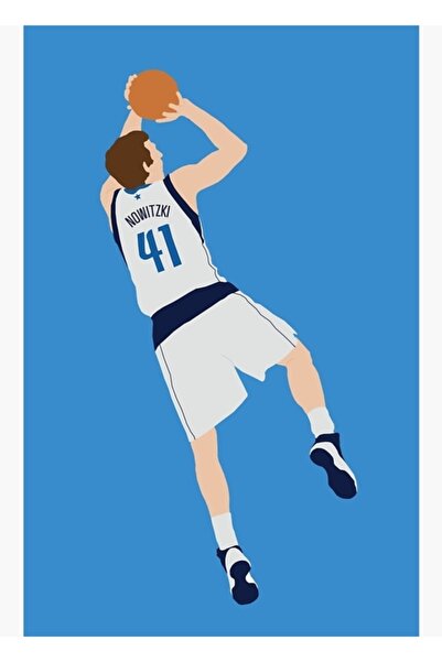 Universal Poster decorativ din lemn Dirk Nowitzki