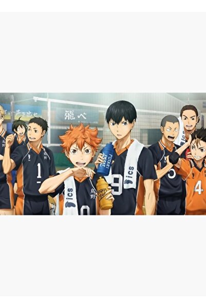 Universal Haikyuu - Hinata / Tsukishima / Nishinoya Poster decorativ din lemn