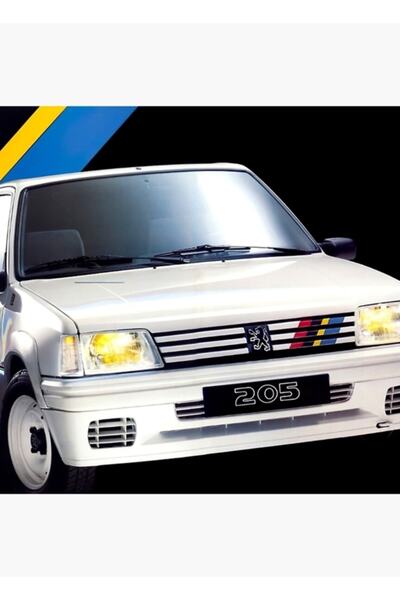 Universal Peugeot 205 Rallye Ξύλινη Διακοσμητική Αφίσα Τραπεζιού
