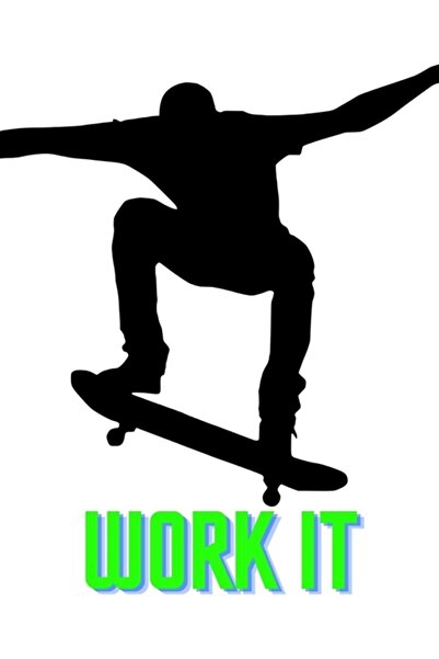 Universal Διακοσμητική ξύλινη αφίσα για σας με σχέδιο σκέιτμπορντ