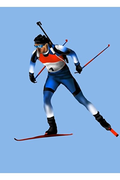 Universal Διακοσμητική Ξύλινη Αφίσα Μπιατλόν