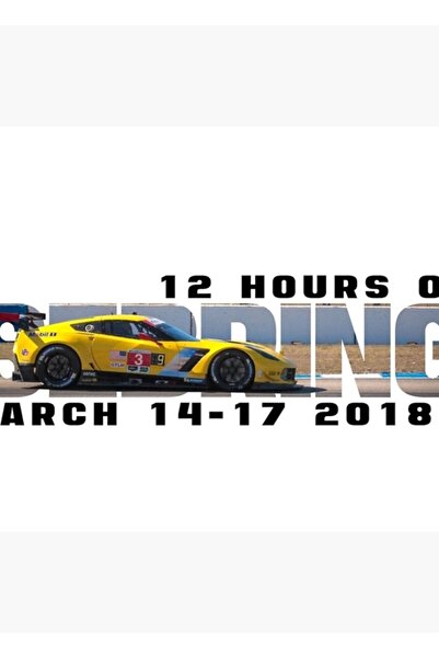 Universal Διακοσμητική Ξύλινη Αφίσα Τραπεζιού Corvette Sebring '18