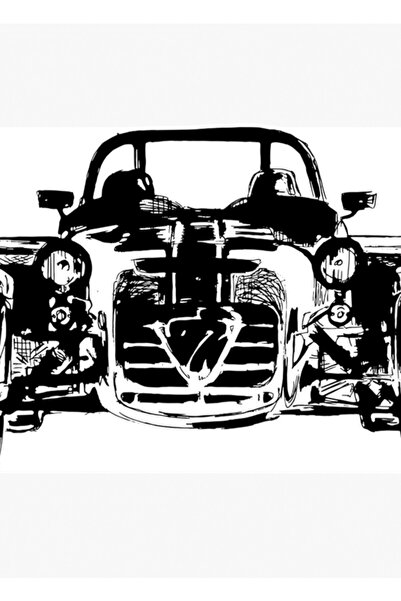 Universal Lotus Caterham 7 Αγγλικό Σπορ Αυτοκίνητο Ξύλινη Αφίσα Διακοσμητική
