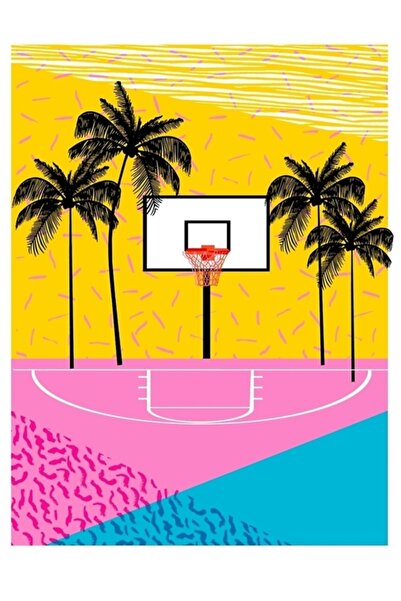 Universal Memphis Retro Vibes Basketball Sports Athlete 80's Ξύλινη διακοσμητ...