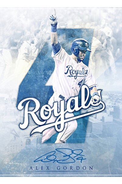 Universal Κάνσας Σίτι Μπέιζμπολ Ι - Ξύλινη Διακοσμητική Αφίσα Ζωγραφικής του ...