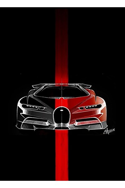 Universal Διακοσμητική Ξύλινη Αφίσα Τραπεζιού Bugatti Chiron