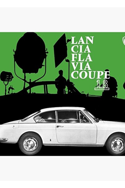 Universal Διακοσμητική Ξύλινη Αφίσα Τραπεζιού Lancia Flavia Coupe