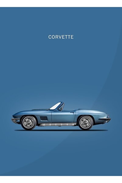 Universal Διακοσμητική ξύλινη αφίσα Vette Sting Ray για το τραπέζι