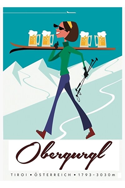 Universal Obergurgl Ξύλινη Διακοσμητική Αφίσα Ζωγραφικής