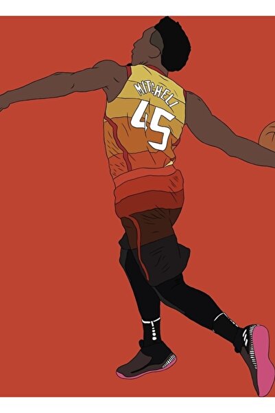 Universal Donovan Mitchell Slam Dunk Ξύλινη Διακοσμητική Αφίσα Τέχνης