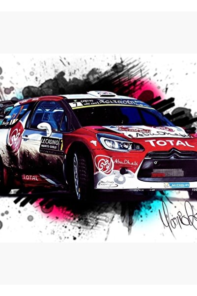 Universal Διακοσμητική ξύλινη αφίσα του Kris Meeke Citroen Ds3 Wrc