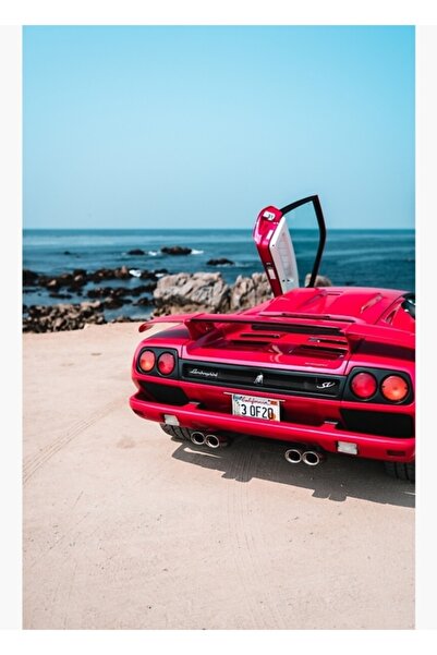 Universal Διακοσμητική ξύλινη αφίσα Lamborghini Diablo Sv για το τραπέζι