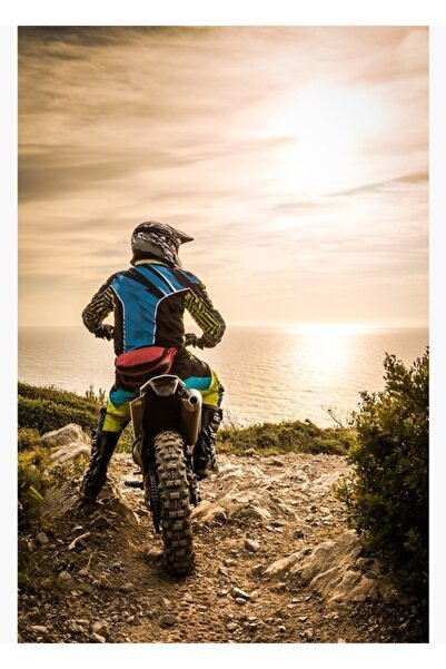 Universal Enduro Bisiklet Sürücüsü Tablo Ahşap Poster Dekoratif