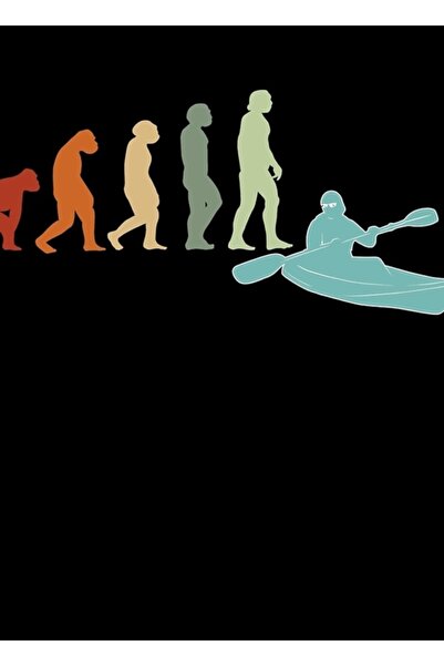 Universal Καγιάκ Κάνου Εξέλιξη Ράφτινγκ Κουπί Καγιάκ Ξύλινη Αφίσα Τραπεζιού Δ...