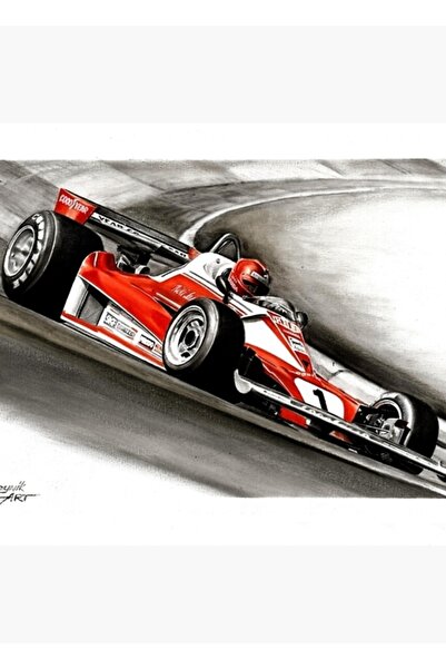 Universal Niki Lauda. Ferrari 312t2. Nürburgring 1976 Tablo Ahşap Poster Deko...