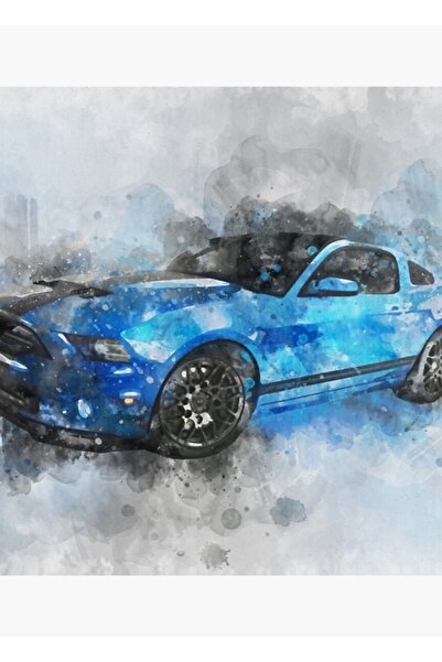 Universal Διακοσμητική Ξύλινη Αφίσα Τραπεζιού Mustang