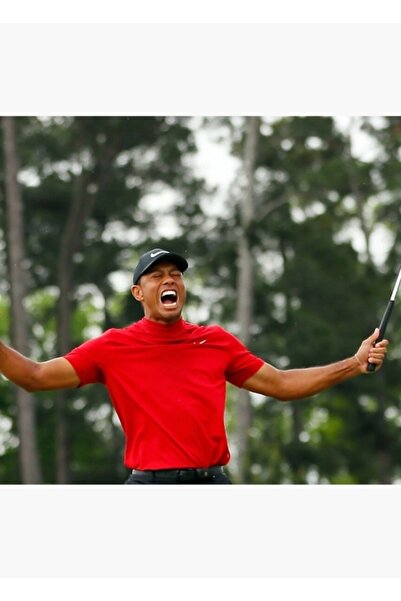 Universal Το Tiger Woods γιορτάζει τη νίκη του στο Masters με μια διακοσμητικ...