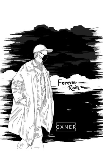 Universal Διακοσμητική ξύλινη αφίσα Forever Rain Line Art Painting Κωδικός1649