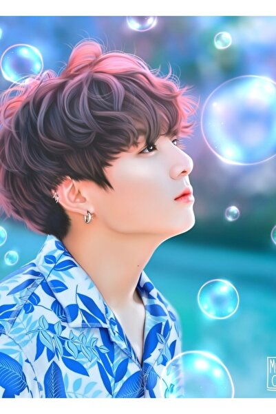 Universal Kiss the Balloon Jungkookie Πίνακας Ξύλινη Αφίσα Διακοσμητική Κωδικ...