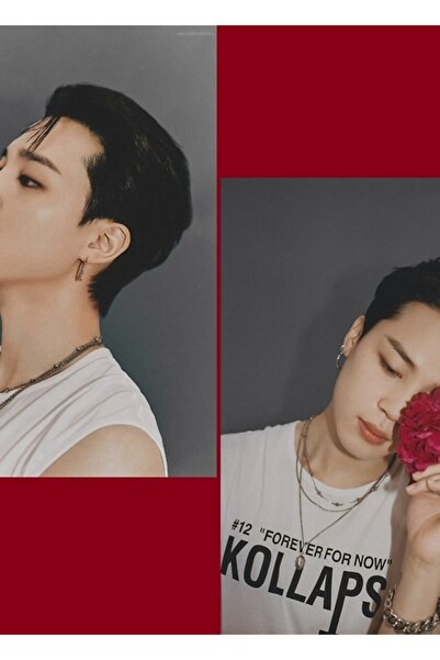 Universal Jimin Red Rose Αισθητικός πίνακας ζωγραφικής Ξύλινη αφίσα Διακοσμητ...