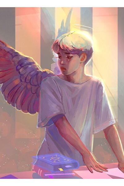 Universal Evrak - Poster decorativ din lemn Jimin Tablo Cod4025