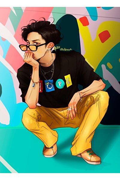 Universal Jhope Ξύλινη Αφίσα Τέχνης Διακοσμητική Κωδικός5691