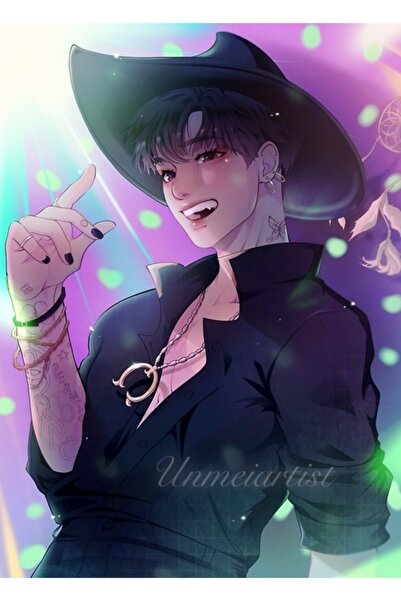 Universal Poster decorativ din lemn Goth Cowboy Kookie Kod2943