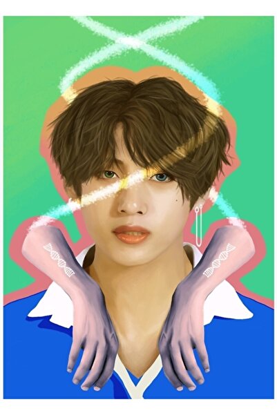 Universal Dna Taehyung Ξύλινη Διακοσμητική Αφίσα Τραπεζιού με Κωδικό4341