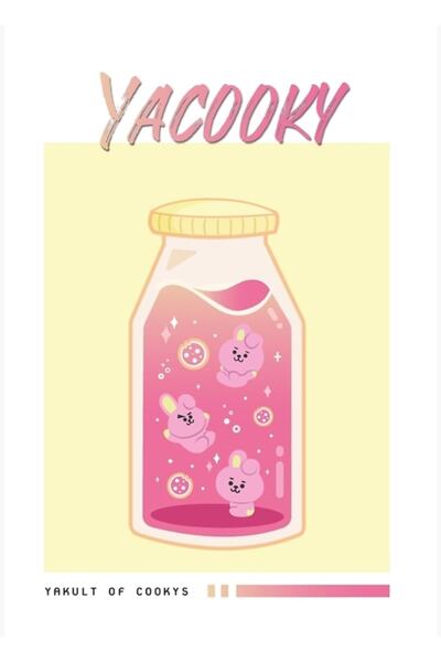 Universal Yakult Of Cookys (yacooky) Ξύλινη Διακοσμητική Αφίσα Τραπεζιού Κωδι...