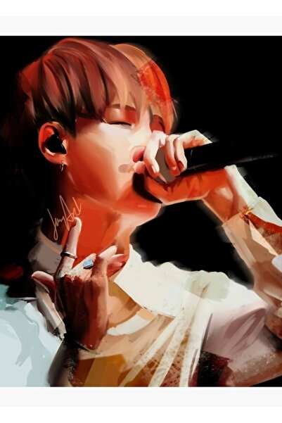 Universal Min Yoongi Ξύλινη Αφίσα Ζωγραφικής Διακοσμητική Κωδικός4701
