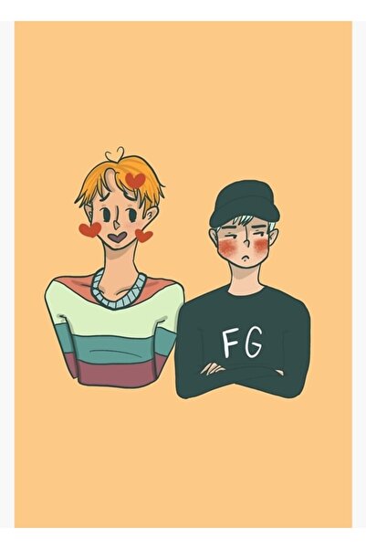 Universal Σειρά Emoji - Sope (πορτοκαλί φόντο) Ξύλινη αφίσα ζωγραφικής Διακοσ...