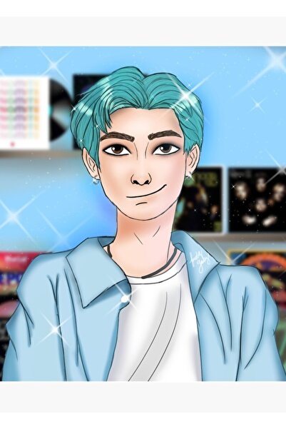 Universal Κιμ Ναμτζόν (ραπ μόνστερ) Ξύλινη Αφίσα Τραπεζιού Διακοσμητική Κωδικ...