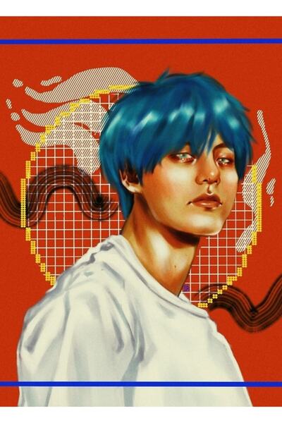 Universal Γοργόνα Μπλε Ταεχιούνγκ Ξύλινη Αφίσα Ζωγραφικής Διακοσμητική Κωδικό...