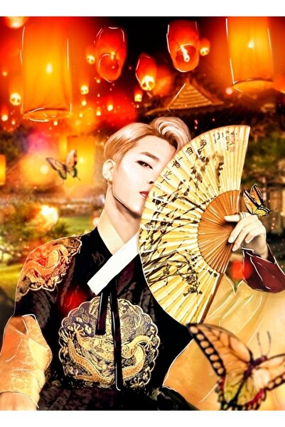 Universal Hanbok Tablo Ahşap Poster Dekoratif Kod5559