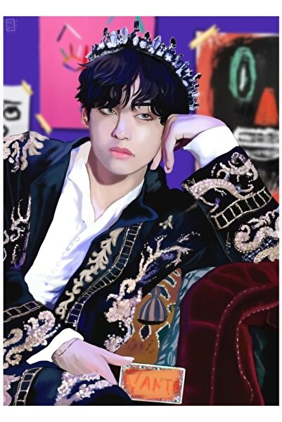 Universal Εικονογράφηση γενεθλίων Kim Taehyung, Ξύλινη διακοσμητική αφίσα, Κω...