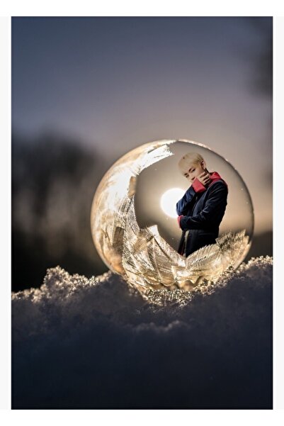 Universal Poster decorativ din lemn cu proiecție de cristal Cod2376