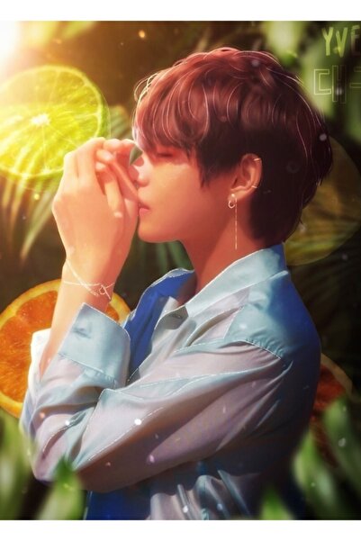Universal Kim Taehyung ? ?? Poster decorativ din lemn Flourish Edit Tablo Cod...