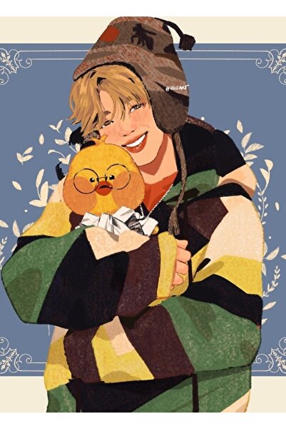 Universal Poster decorativ din lemn cu pictură Jimin confortabilă Cod4491