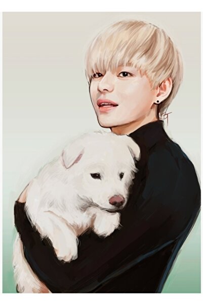 Universal Poster decorativ din lemn cu câine care face Tae, Cod4906