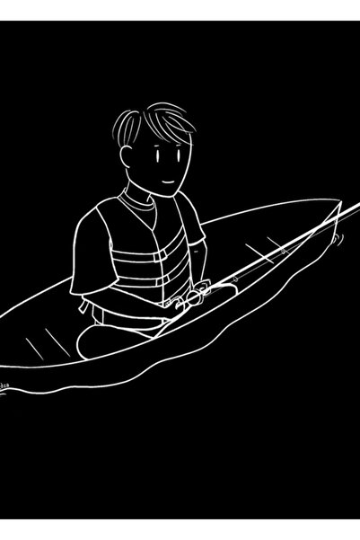 Universal In The Soop - Poster decorativ din lemn cu tematică de pescuit, Cod...