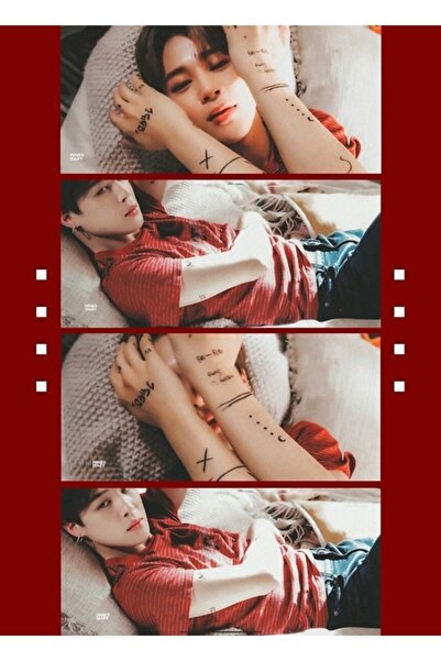 Universal Poster decorativ din lemn cu pictură estetică Jimin Red Cherry Code...