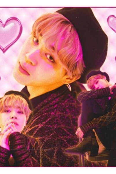 Universal Jimin - Bratz Pink Aesthetic Painting Ξύλινη διακοσμητική αφίσα με ...