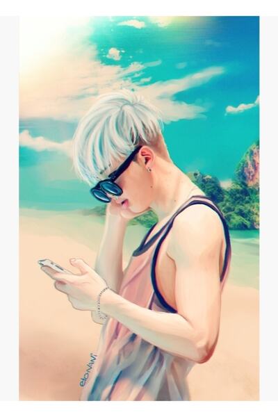 Universal Πίνακας Plaj Joon Ξύλινη Διακοσμητική Αφίσα Κωδ.4996