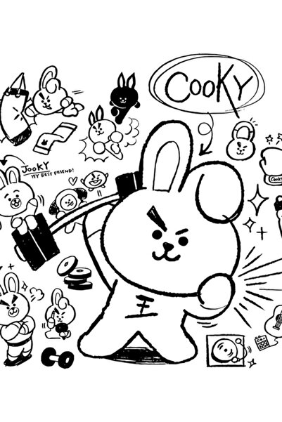 Universal Poster decorativ din lemn Cooky Bt21 Kod4785